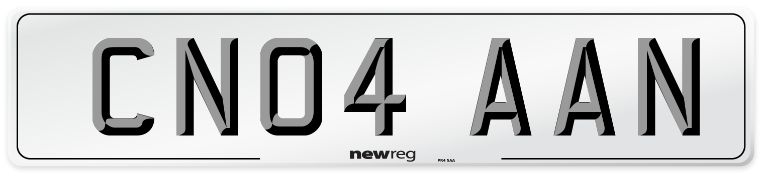 CN04 AAN Number Plate from New Reg